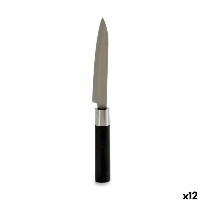 Kitchen Knife Kinvara Black Silver Stainless steel Plastic 2,7 x 24,3 x 1,8 cm (12 Units)