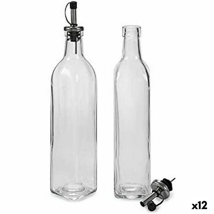 Set de Aceitera y Vinagrera Vivalto WJ6079-L Transparente Vidrio Cristal 2 x 50 ml 5,7 x 29,5 x 5,7 cm (12 Unidades)