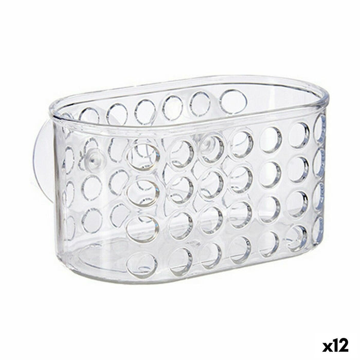 Colgador para la Ducha Berilo CB25262A Transparente PVC Poliestireno 15,8 x 8,5 x 8 cm (12 Unidades)
