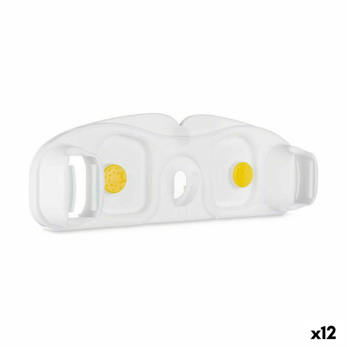 Soporte para Escobas de Pared Blanco Gris Polipropileno 30 x 4,5 x 10 cm (12 Unidades)
