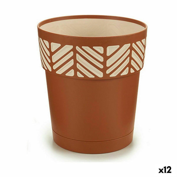 Maceta Autorriego Stefanplast 94451 Orfeo Terracota Plástico 15 x 15 x 15 cm (12 Unidades)