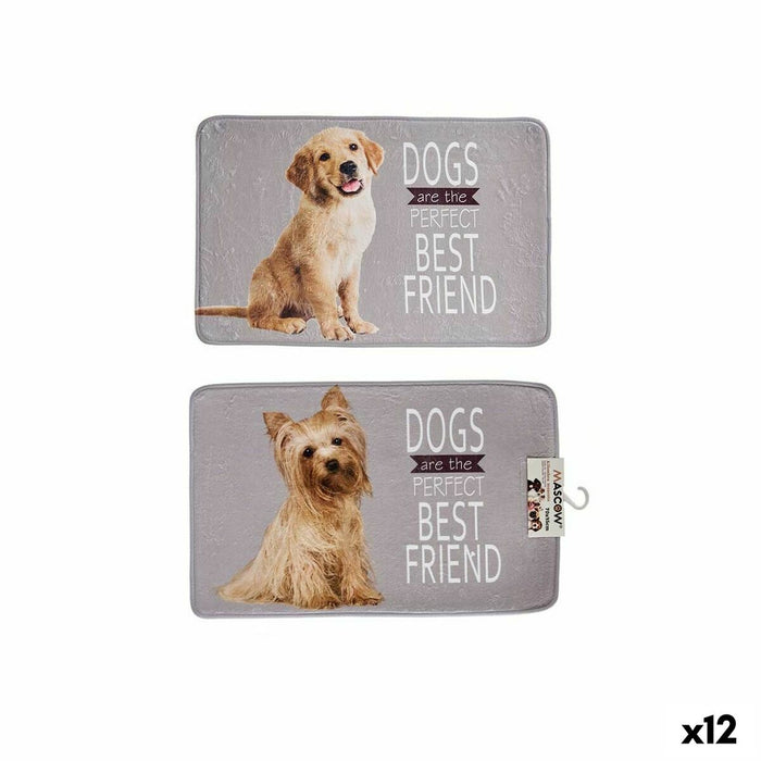 Alfombra para perros Mascow Gris 45 x 0,5 x 69 cm (12 Unidades)