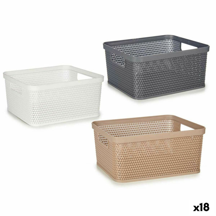 Cesta Multiusos Kipit 4710 Plástico 2,5 L 24,5 x 10,4 x 18,5 cm (18 Unidades)
