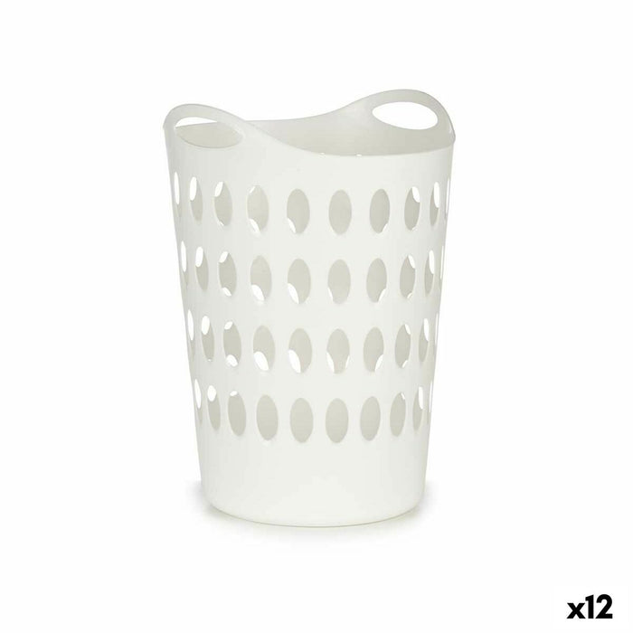 Panier à linge Kipit Blanc Plastique 50 L 44 x 56 x 41 cm 44 x 56,5 x 42 cm (12 Unités)