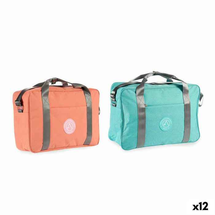 Bolsa de Viaje Berilo Verde Rosa Poliéster 14 x 34 x 44 cm (12 Unidades)