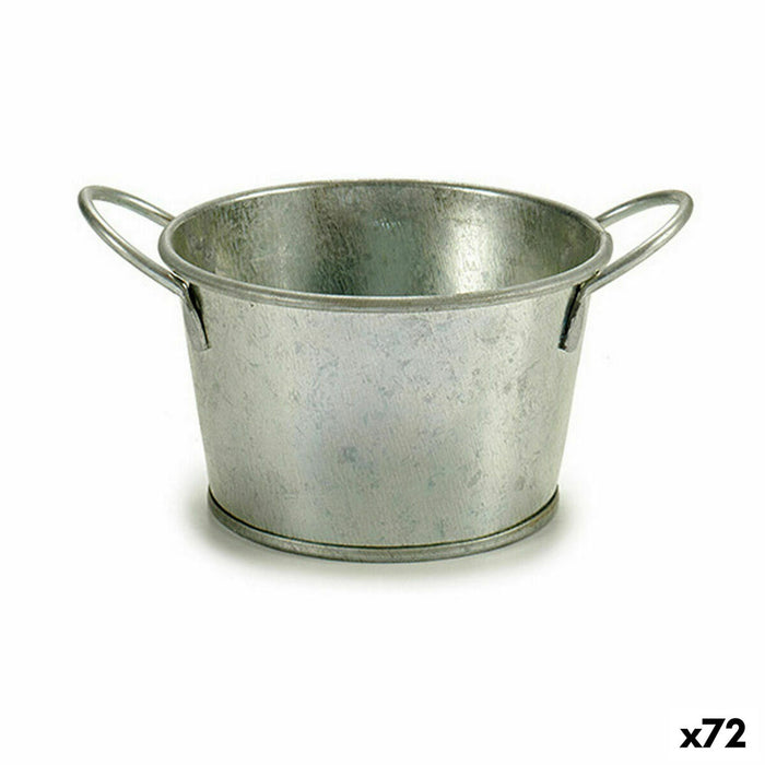 Macetero Ibergarden F60325-B Plateado Zinc Cubo 17,8 x 8 x 12,3 cm (72 Unidades)