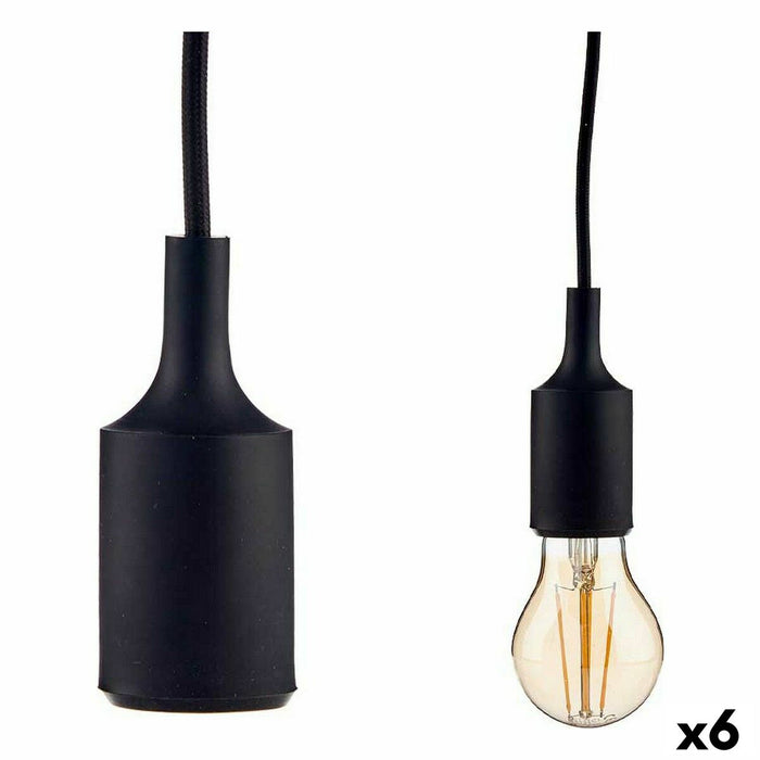 Lámpara de Techo Gift Decor WS-A001-1 WS-A001-1 Negro 60 W 220-250 V (6 Unidades)