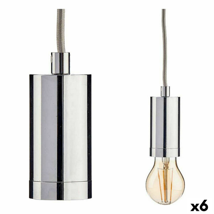 Lámpara de Techo Gift Decor Plateado 60 W 220-250 V (6 Unidades)