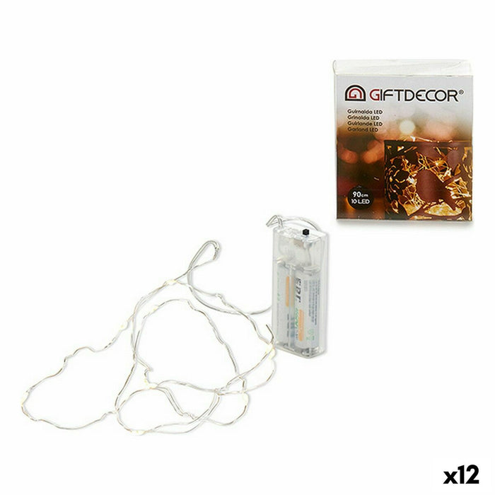 Guirnalda de Luces LED Gift Decor LS10 LS10 Transparente 90 cm 7,5 x 2,2 x 8,5 cm (12 Unidades)