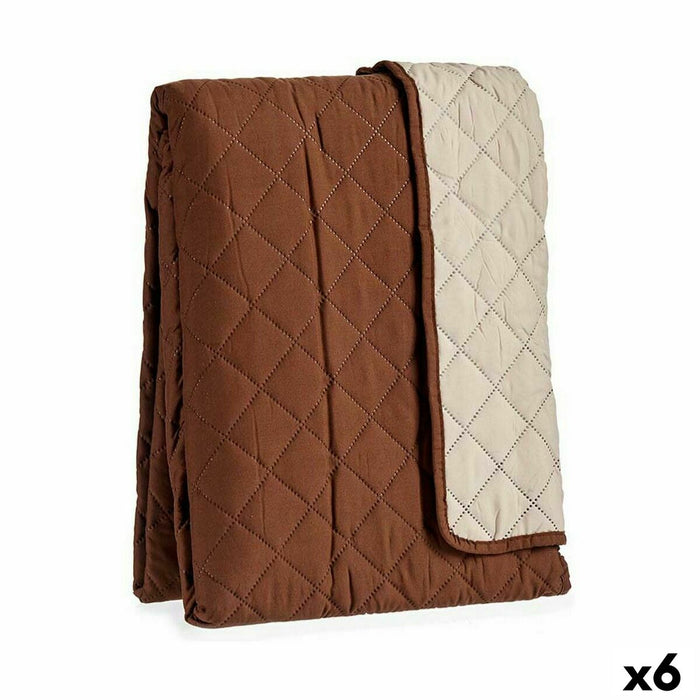 Cubre sofá Gift Decor Marrón Beige 290 x 200 x 0,5 cm Acolchado (6 Unidades)