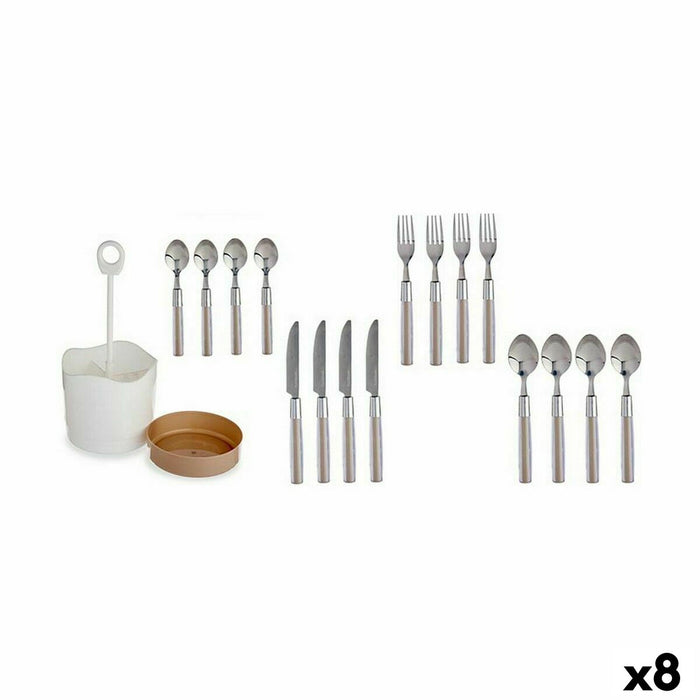 Set de Cubiertos Kinvara HQ233H10 Marrón Acero Inoxidable (8 Unidades)