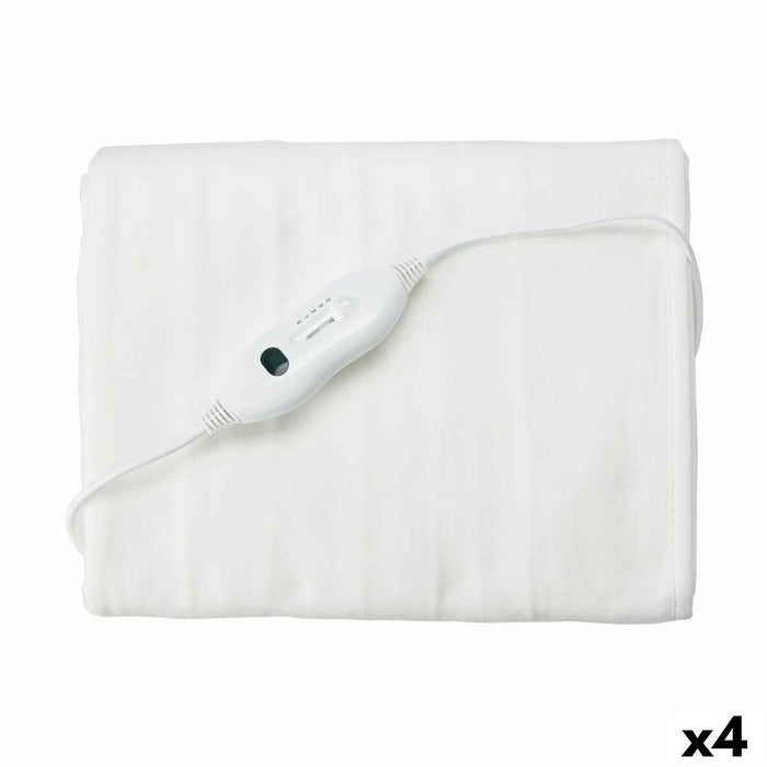 Couverture électrique Gift Decor Blanc Polyester 80 x 1 x 150 cm 29 x 12 x 25 cm 60 W (4 Unités)