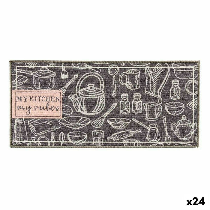 Carpet Kinvara My Kitchen Grey 40 x 90 cm Multi-use (24 Units)