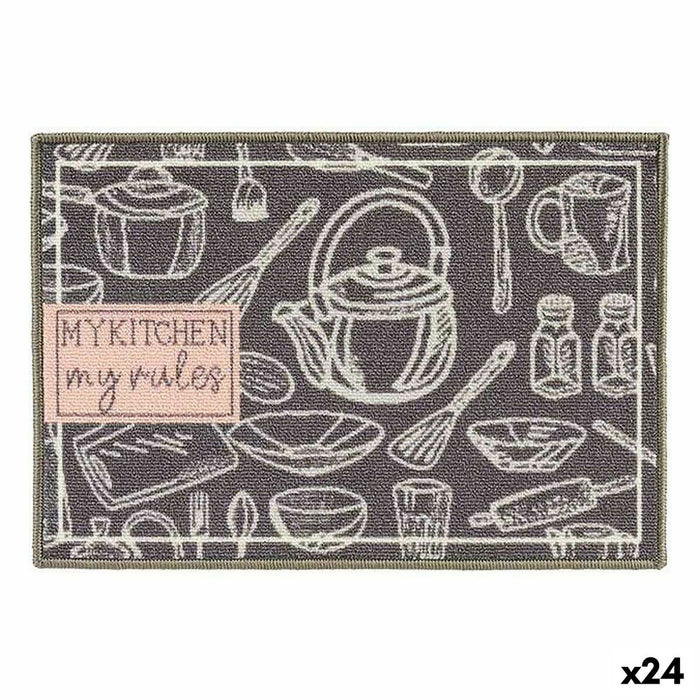 Alfombrilla Kinvara My Kitchen Gris 40 x 60 cm Multiusos (24 Unidades)