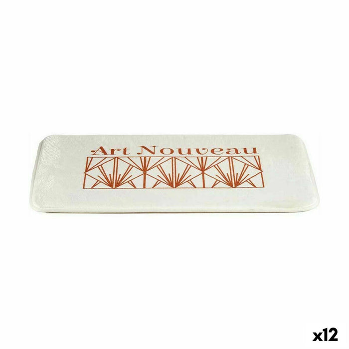 Bath rug Berilo Art Nouveau White Bronze 40 x 1,5 x 60 cm (12 Units)