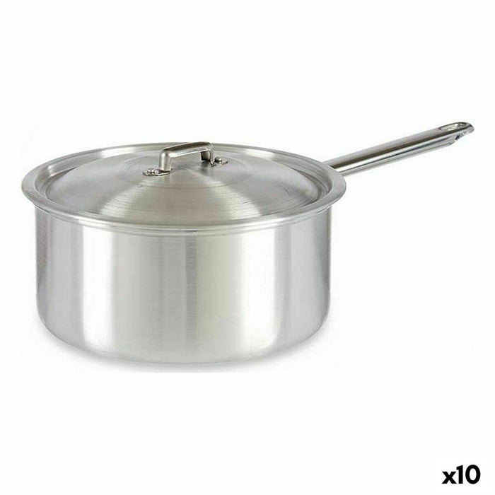 Cazo con Tapa Kinvara 100023 Plateado Aluminio Ø 24 cm 5 L (10 Unidades)