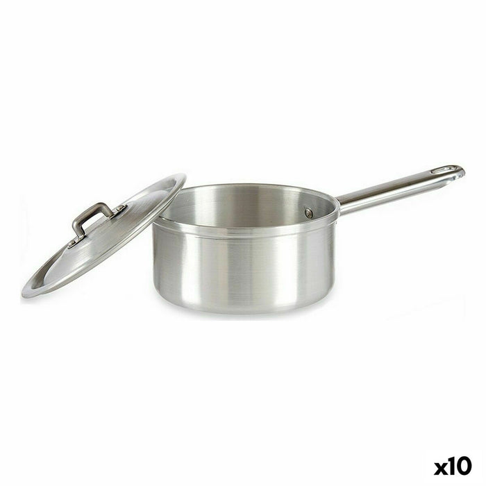 Cazo con Tapa Kinvara 100018 Plateado Aluminio Ø 14 cm 1 L (10 Unidades)