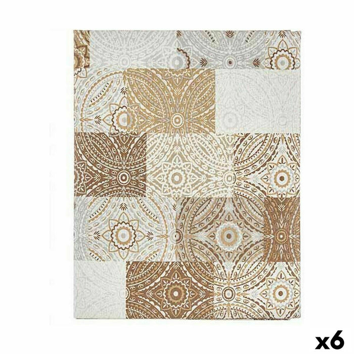 Mantel Kinvara AZULEJO-B Beige Loneta 140 x 180 cm Antimanchas Azulejo (6 Unidades)