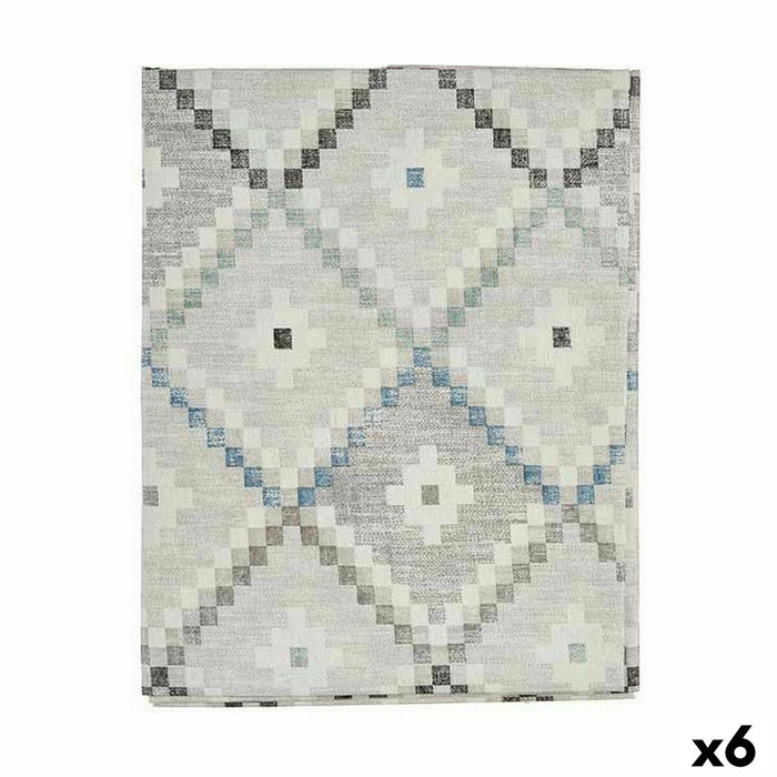 Mantel Kinvara ROMBOS-A Azul Loneta 140 x 180 cm Antimanchas Rombos (6 Unidades)