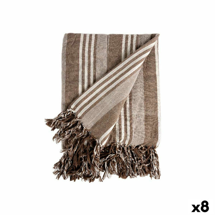 Foulard Multiusos Gift Decor Blanco Beige 235 x 205 cm Rayas (8 Unidades)