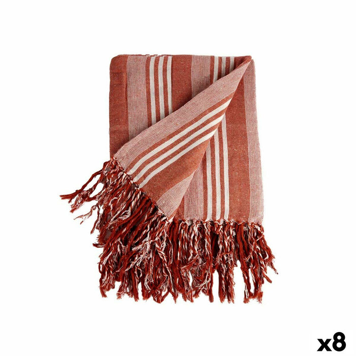 Foulard Multiusos Gift Decor Blanco Rojo 235 x 205 cm Rayas (8 Unidades)