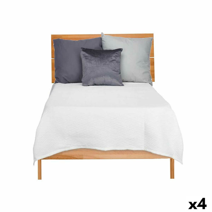 Colcha Gift Decor Blanco 180 x 260 cm Rombos (4 Unidades)