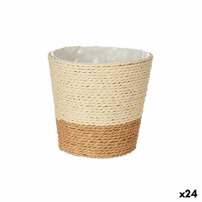 Macetero Ibergarden WY21-73 Marrón Cuerda Plástico 14 x 12,5 x 14 cm (24 Unidades)