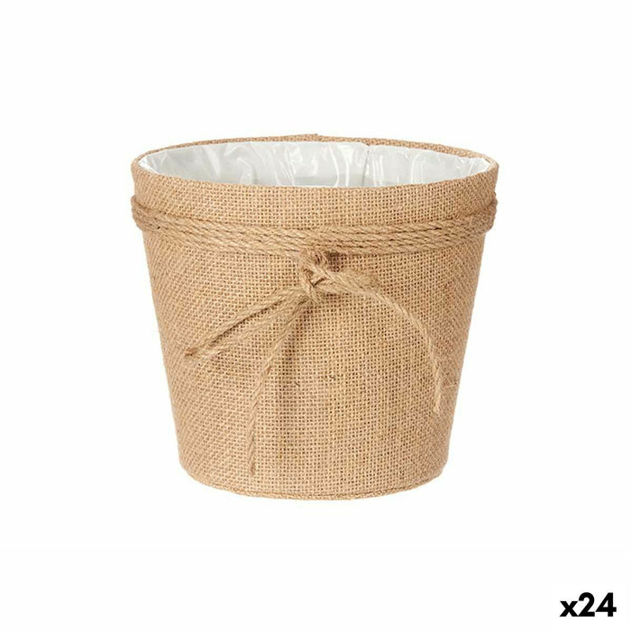 Macetero Ibergarden WY18-69 Marrón Tela Lazo 19,5 x 17,5 x 19,5 cm (24 Unidades)