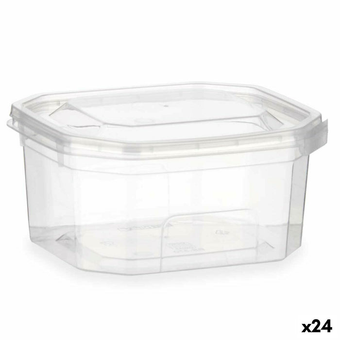 Rectangular Lunchbox with Lid Leknes BS370ROI Transparent polypropylene 370 ml 10,7 x 5,5 x 11,7 cm (24 Units)