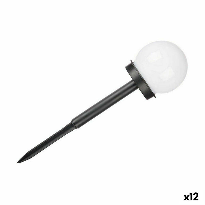 Baliza Ibergarden 10 CM BALL 10 CM BALL Blanco Negro Plástico 10 x 34,5 x 10 cm 10 x 24,5 x 10 cm Bola Carga solar (12 Unidades)