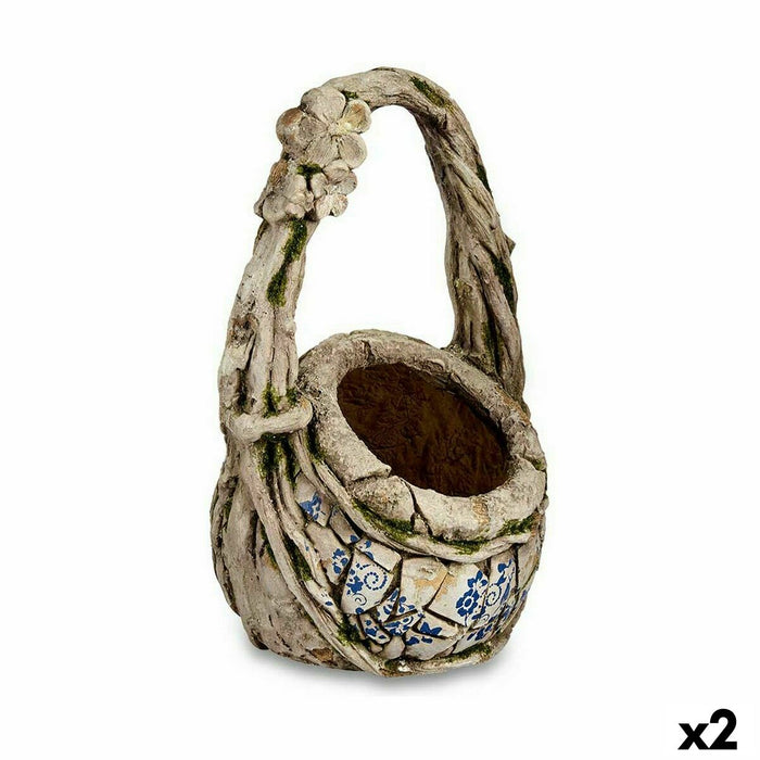 Figure décorative de jardin Ibergarden ZD19018 ZD19018 Polyrésine Vase 25,5 x 44 x 27,5 cm (2 Unités)