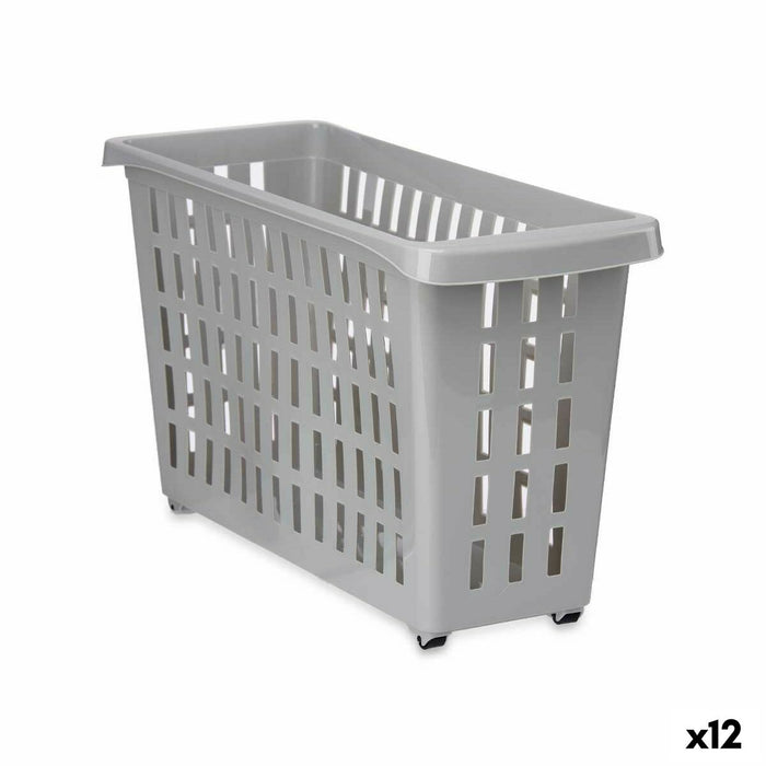 Kitchen Cupboard Organiser Kipit G-327-1 Grey 17,5 x 26 x 46 cm With wheels (12 Units)
