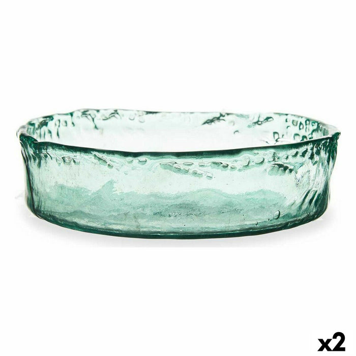 Centro de Mesa Gift Decor A03730 A03730 Transparente Cristal Cristal reciclado 30 x 8 x 30 cm (2 Unidades)