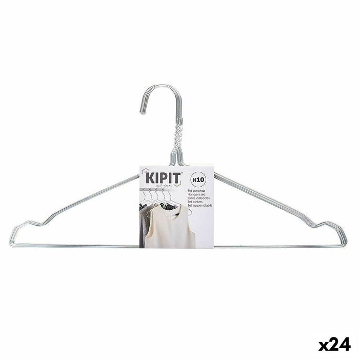 Juego de Perchas Kipit HD092803 Plateado Metal 40 x 1 x 20 cm (24 Unidades)