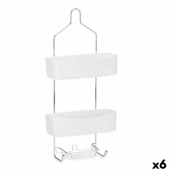 Etagère de salle de bains Berilo W7072 - 382 Blanc Métal Plastique 28 x 60 x 14 cm (6 Unités)