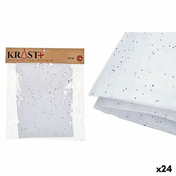 Accesorio para Belén de Navidad Krist+ Blanco Poliéster 50 x 0,01 x 50 cm Alfombra (24 Unidades)