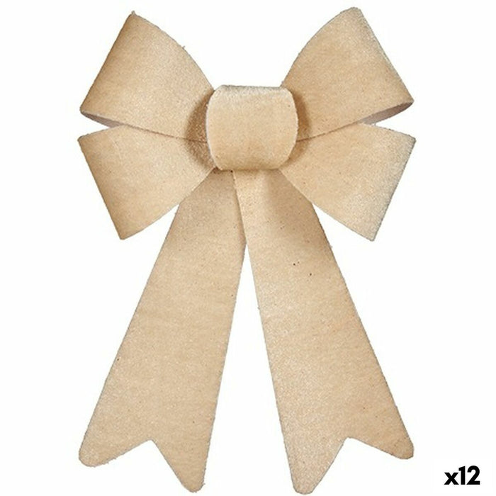 Lazo Krist+ Beige 16 x 24 x 4 cm Adorno Navideño (12 Unidades)