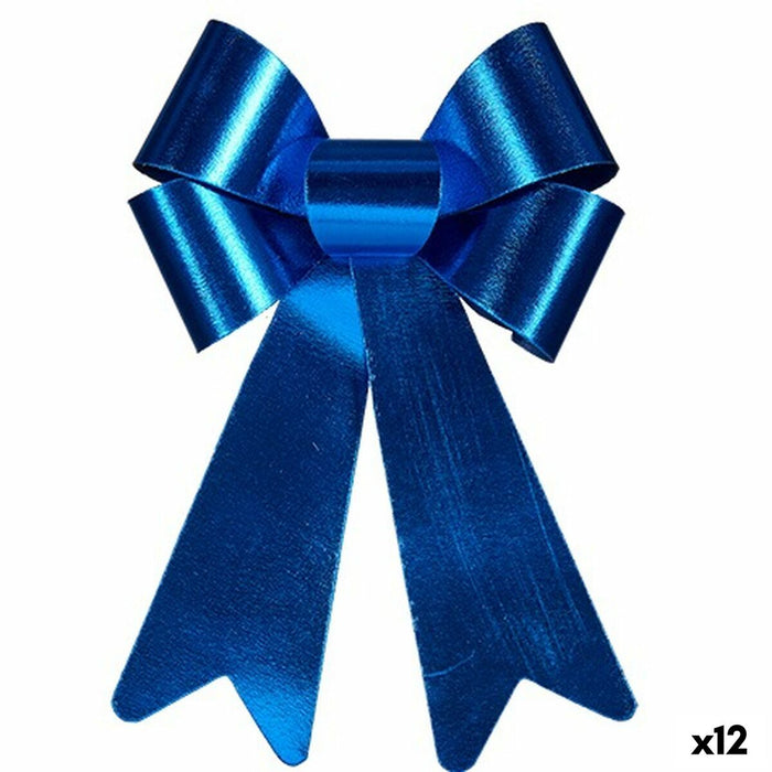 Lazo Krist+ Azul 24 x 36 x 5 cm Adorno Navideño (12 Unidades)