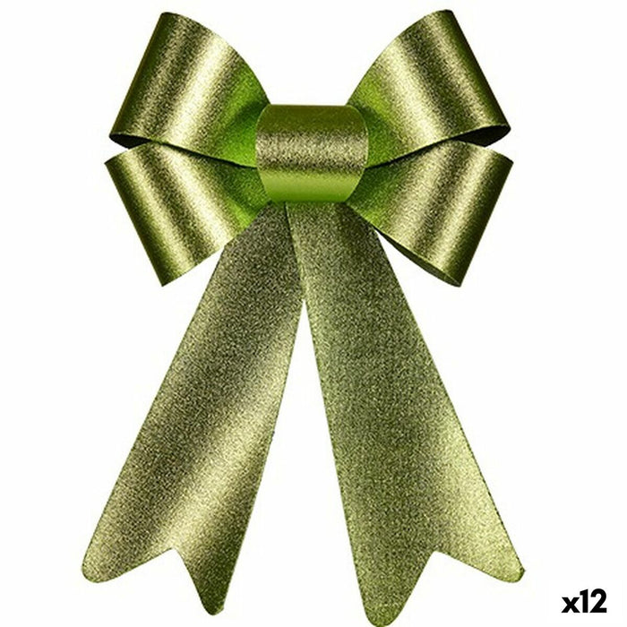 Lazo Krist+ Verde 16 x 24 x 4 cm Adorno Navideño (12 Unidades)