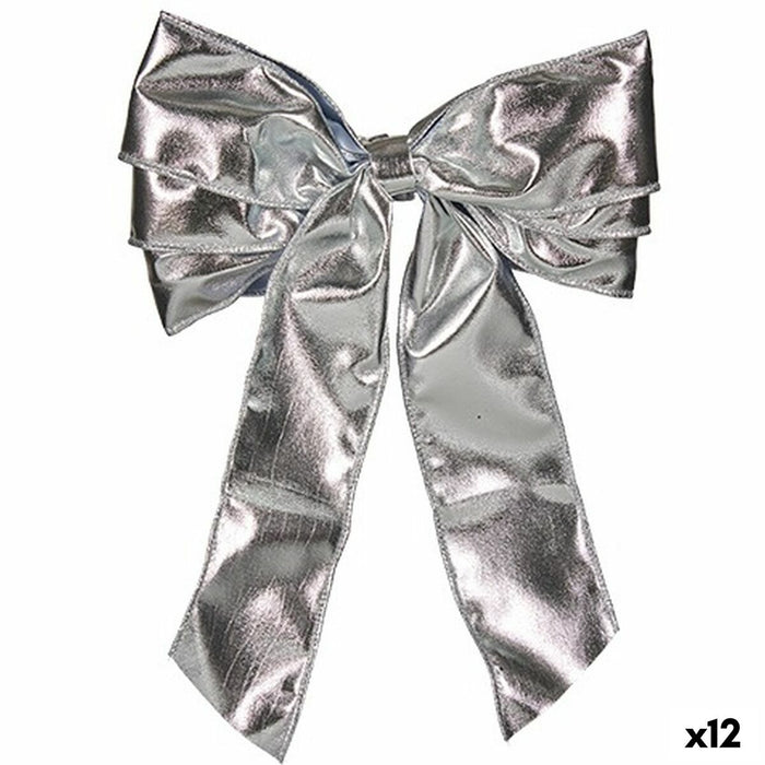 Lazos Krist+ Plateado 30 x 4 x 20 cm 21 x 45 x 4 cm Adorno Navideño (12 Unidades)