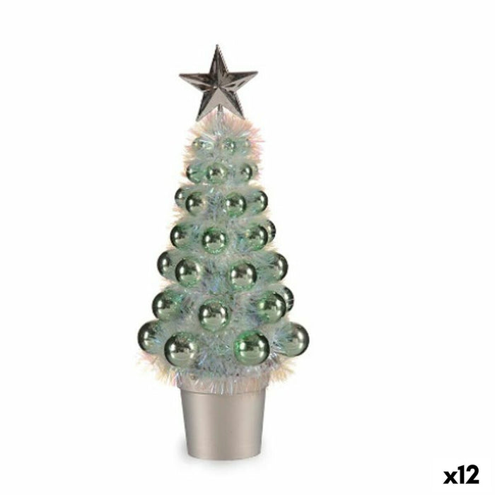 Árbol de Navidad Krist+ Verde Polipropileno PET Plástico Árbol de Navidad 12,2 x 30 x 12,2 cm (12 Unidades)