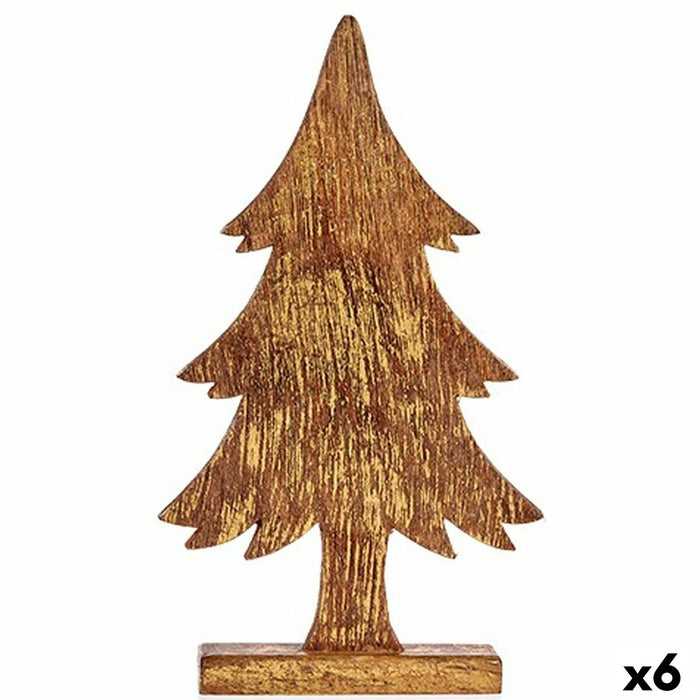 Figura Decorativa Krist+ Dorado Árbol de Navidad 5 x 39 x 22 cm (6 Unidades)