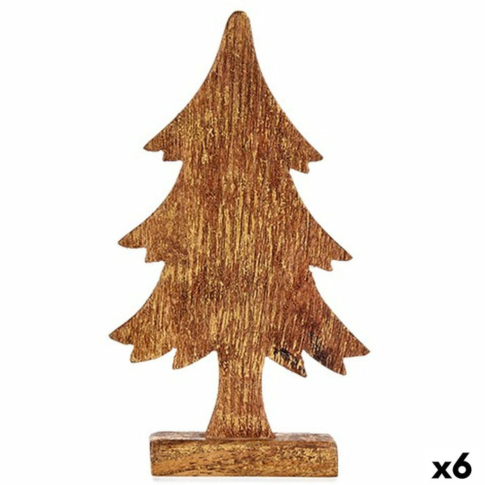 Figura Decorativa Krist+ Dorado Árbol de Navidad 5 x 31 x 15,5 cm (6 Unidades)