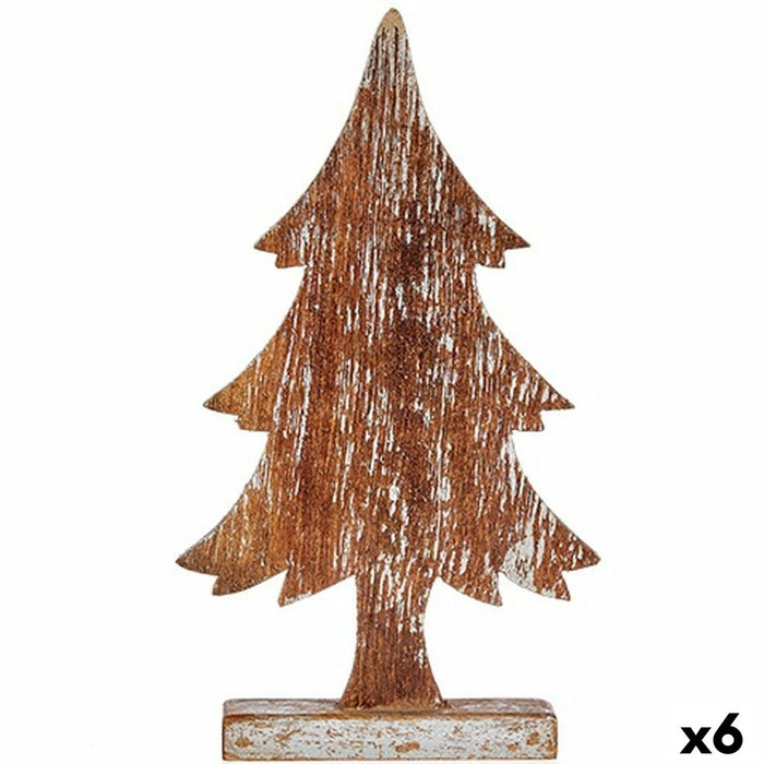 Figura Decorativa Krist+ Plateado Plata Árbol de Navidad 5 x 39 x 21 cm (6 Unidades)