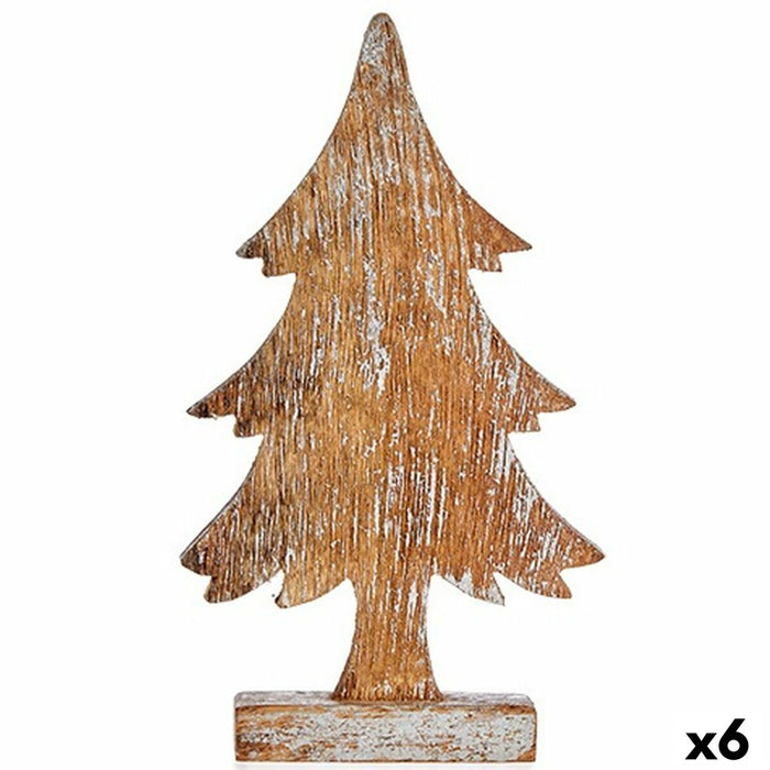 Figura Decorativa Krist+ Plateado Plata Árbol de Navidad 5 x 31 x 15 cm (6 Unidades)