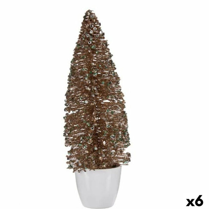 Árbol de Navidad Krist+ Menta Champagne Plástico Árbol de Navidad 10 x 33 x 10 cm (6 Unidades)