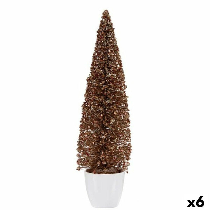 Árbol de Navidad Krist+ Bronce Dorado Plástico Árbol de Navidad 10 x 38 x 10 cm (6 Unidades)
