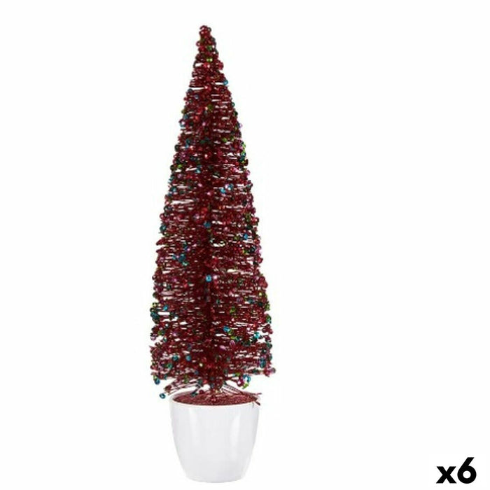 Árbol de Navidad Krist+ Azul Fucsia Plástico Árbol de Navidad 10 x 38 x 10 cm (6 Unidades)