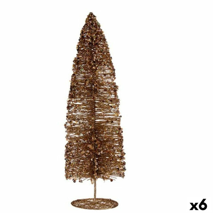 Árbol de Navidad Krist+ Dorado Árbol de Navidad 10 x 41 x 10 cm Lentejuelas (6 Unidades)