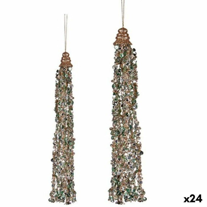 Adorno Navideño Krist+ Azul Champagne Guirnaldas 3,5 x 2,5 x 35,5 cm Colgante (24 Unidades)